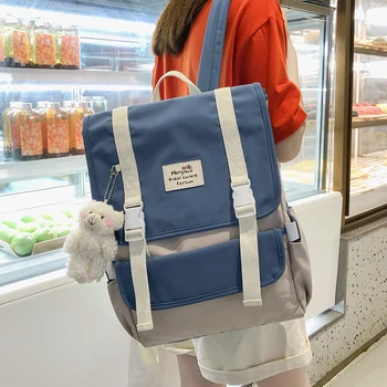 

Original Design Korean Student Bag Female Japanese Harajuku Retro Backpack Ulzzang Wild Travel Bag Laptop Bag Large Capacity Bag