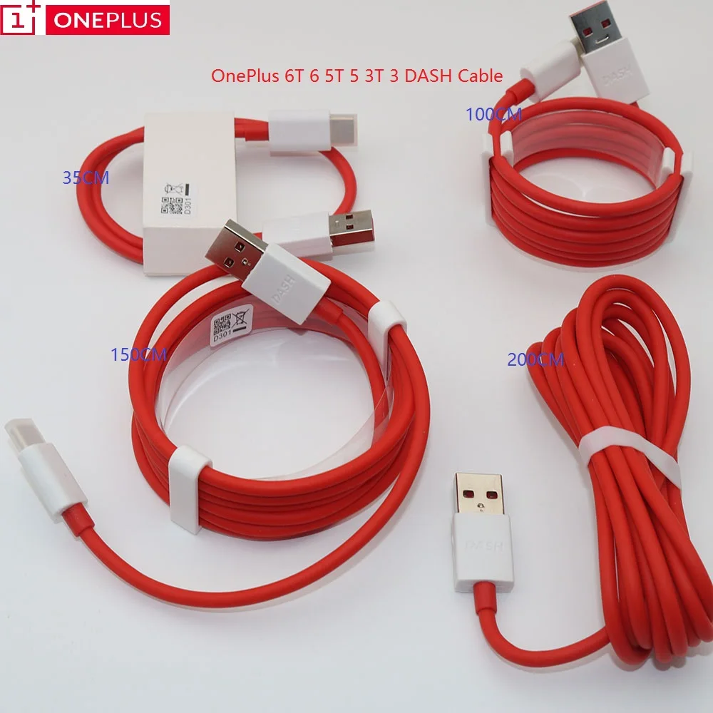 Оригинальный зарядный кабель OnePlus 6T оригинальный нейлоновый быстрой зарядки и