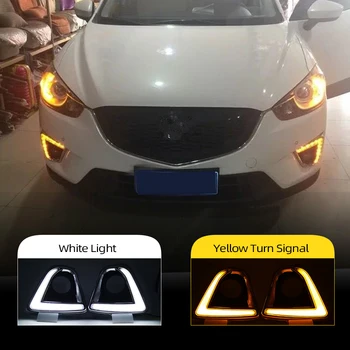

CSGJMY LED Car DRL Daytime Running Lights Fog Lamp Hole With Turn Signal lamp For Mazda cx-5 cx5 cx 5 2012 2013 2014 2015 2016