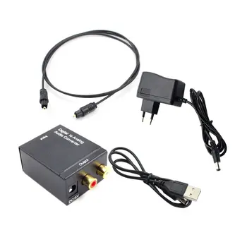 

RCA Digital to Analog Audio Converter Adapter Optical Coaxial RCA Toslink Signal To Analog Audio Converter + Jack to 2 RCA