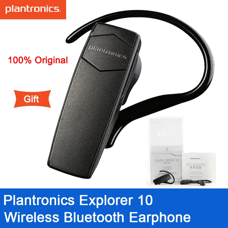 

Original Plantronics EXPLORER 10 Wireless Bluetooth Headsets Ear Hook Earphone multi-Drop Connection For Xiaomi SamSung