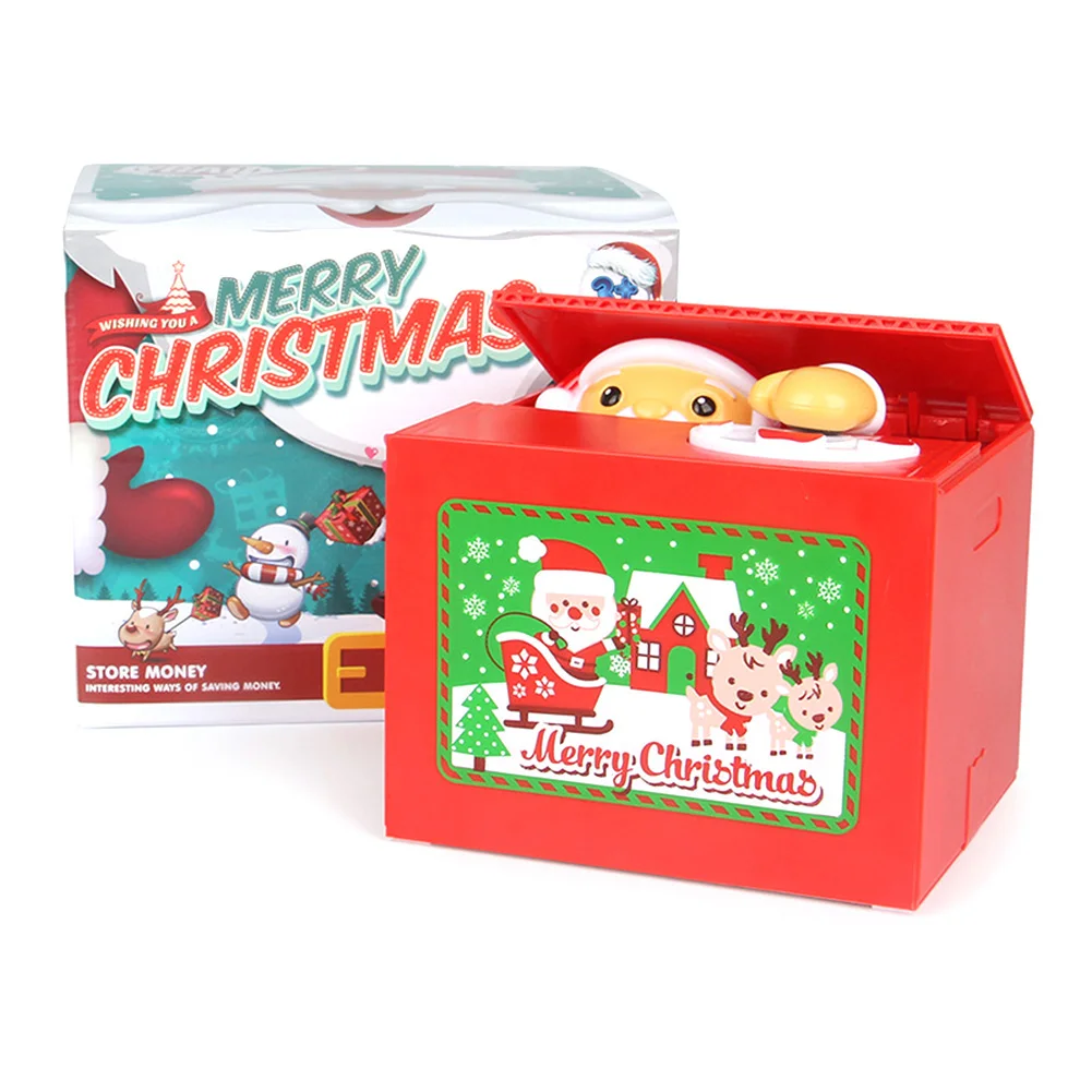 Забавный Санта-Клаус кража монета экономия денег электрическая копилка игрушка Рождественский подарок