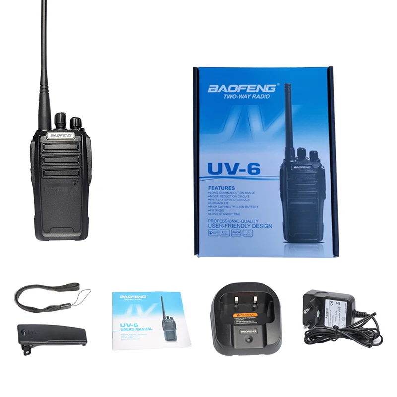 BaoFeng 5W UV-6 Walkie Talkie Portatile Dual Band VHF UHF 136-174/400-470MHz 5W BaoFeng UV-6 Two Way Radio images - 6