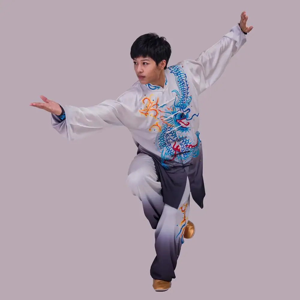 Wushu taichi одежда тайцзи changquan Униформа боевых искусств соревнование вышитая kungfu