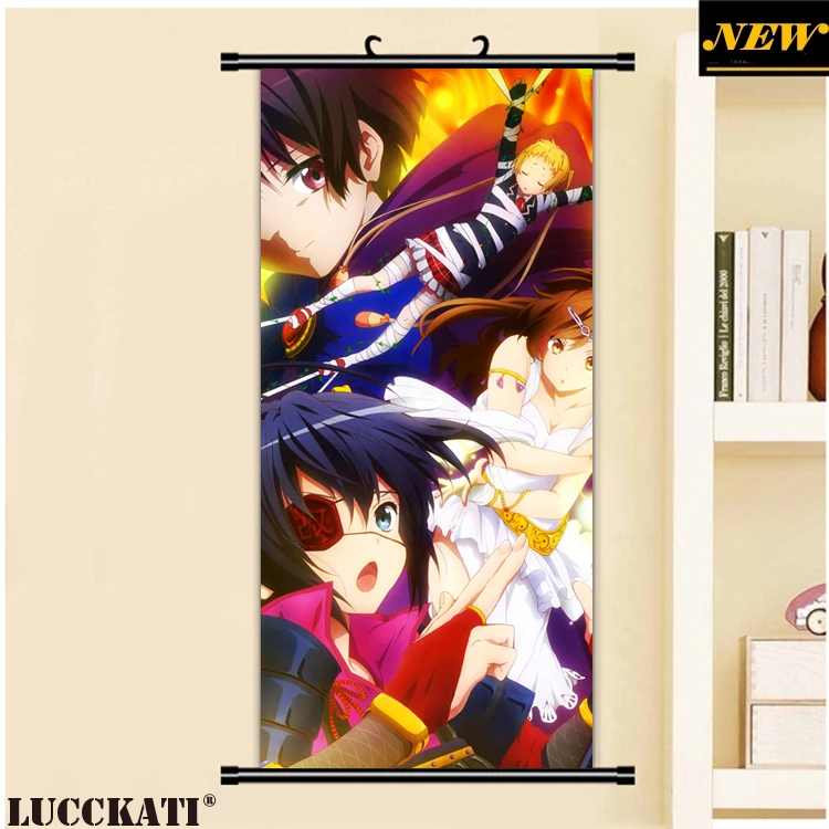 22armor bondage cleavage dekomori_sanae dress eyepatch fishnets muta_ryouhei nibutani_shinka seifuku takanashi_rikka tsuyuri_kumin_副本_副本