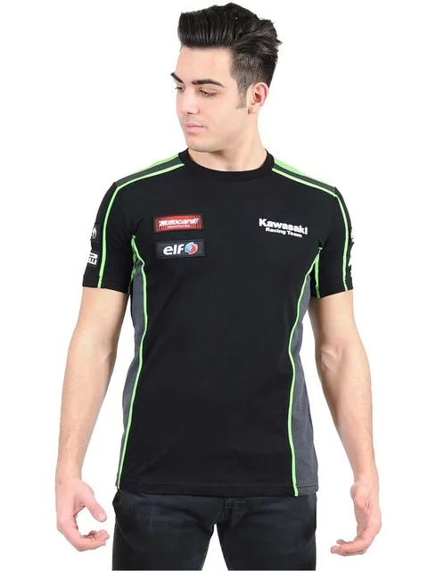 Высокое качество мотоциклетная Футболка Подходит для Kawasaki MOTO Racing футболка для Kawasaki Racing Team мотоцикл Mococross ниндзя Джерси s