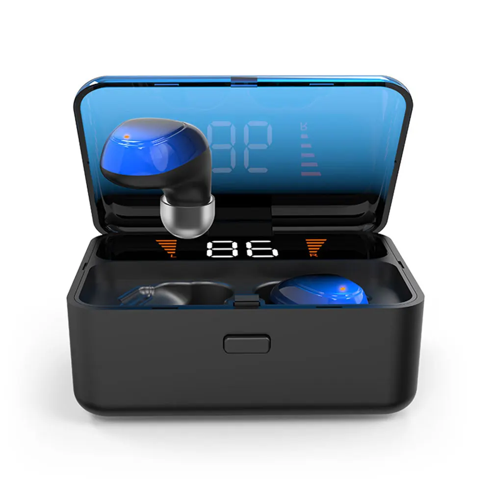ES01 TWS Bluetooth наушники 5,0 9D стерео вкладыши в ухо громкой связи беспроводные Игровые наушники IPX5 Водонепроницаемый светодиодный внешний Смарт-аккумулятор