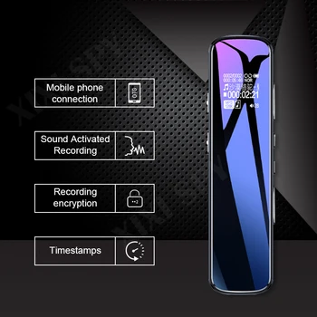 

Dictaphone voice recorder sound mini audio mp3 player professional digital record recording OTG connection HD activated