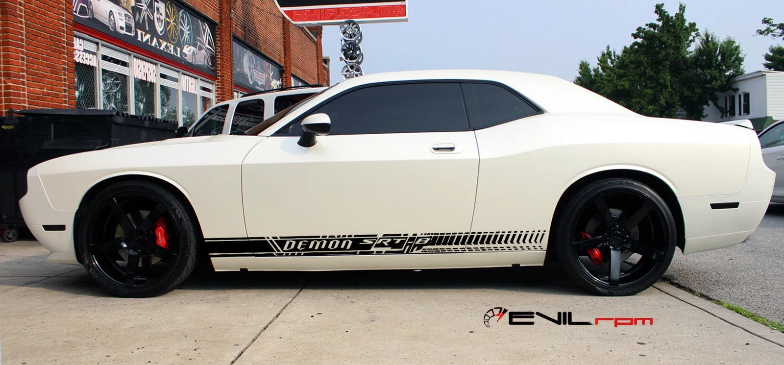 Для 1 комплекта/2 шт боковые полосы наклейка для Dodge CHallenger DEMON SRT8 RT HEMI MOPAR тюнинг украшение крыла автомобиля