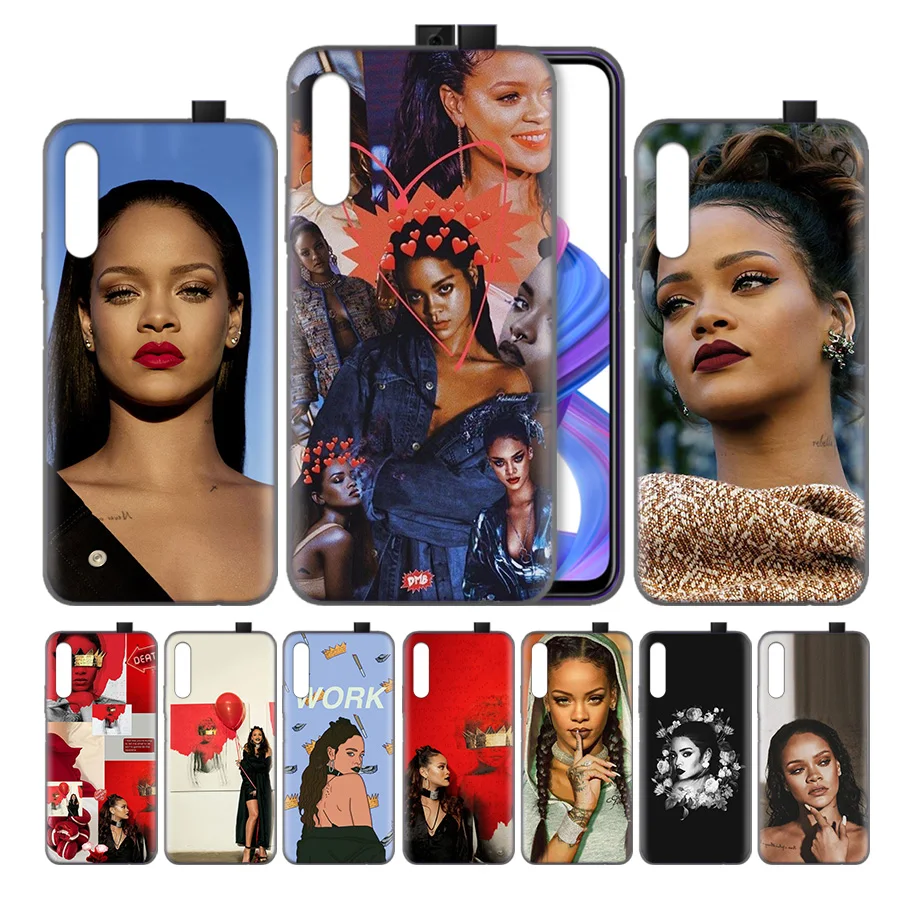 

Silicone Case Cover for Huawei Honor 8X 8C 8A 8S 9X 10 20 20i V20 Play Y5 Y7 Y9 Lite Pro Prime 2019 Nova 4e Rihanna