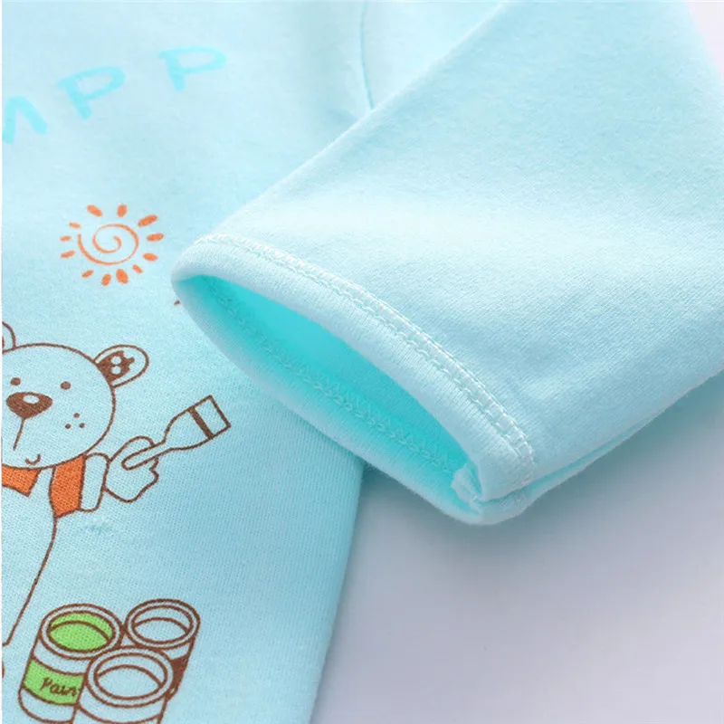 baby clothes 5PCS Newborn Baby Boy Girl Cartoon Long Sleeve Tops+Hat+Pants+Bib Outfits Set ubranka dla niemowlat#4S06