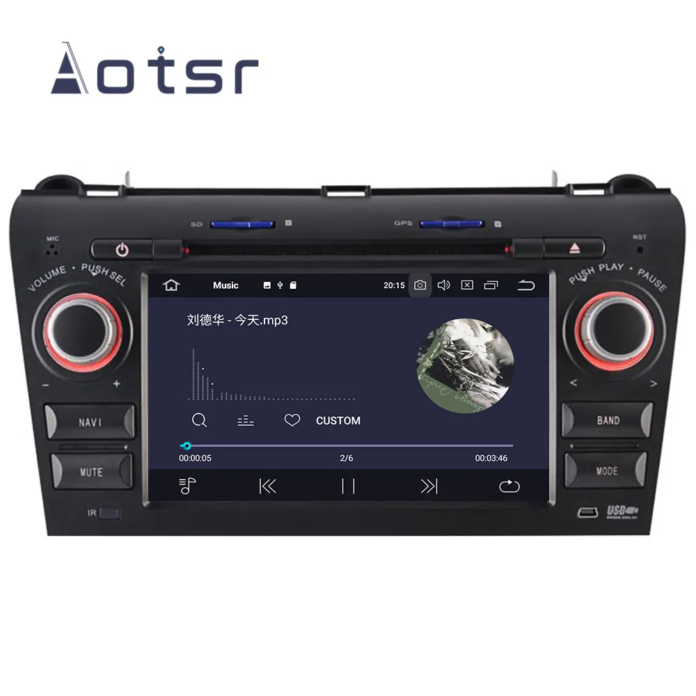 7 дюймов радио Android 9,1 gps навигация автомобильный dvd-плеер для Mazda 3 2003-2009 головное устройство мультимедийный плеер магнитофон