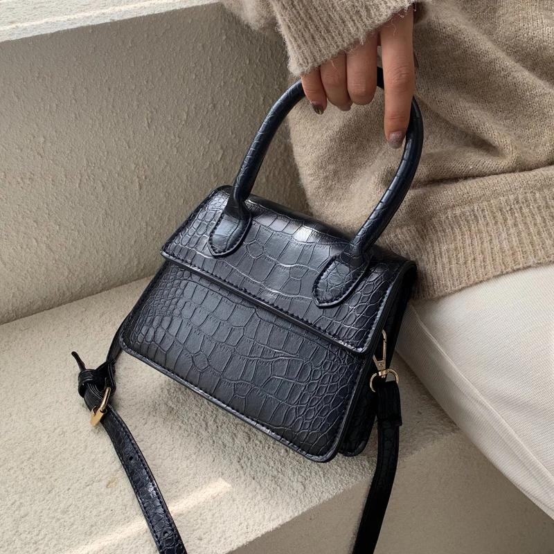 

2019 Fashion New High Quality Leather Women's Designer Handbag Crocodile pattern Shoulder Messenger Bag