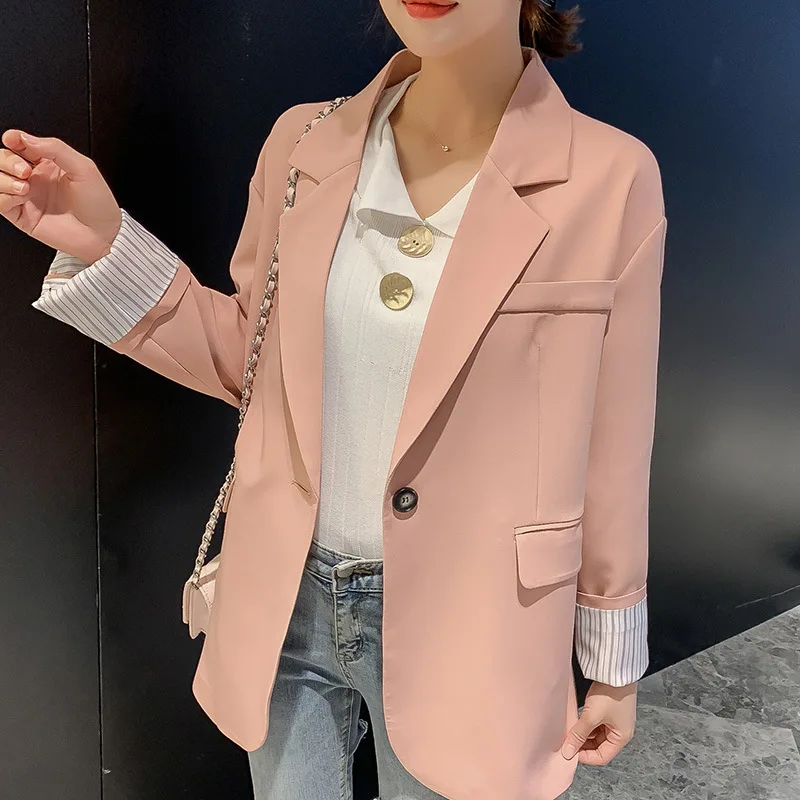 Women's jacket autumn new casual fashion temperament slim slimming wild loose small suit women's shirt