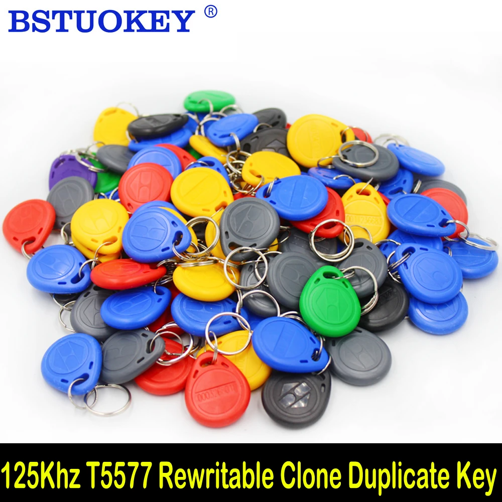 electric strike door lock 100pcs Waterproof EM4305 T5577 Copy Rewritable Writable Rewrite Duplicate RFID Tag Proximity ID Token Key Keyfobs Ring Clone Car best keyless door locks