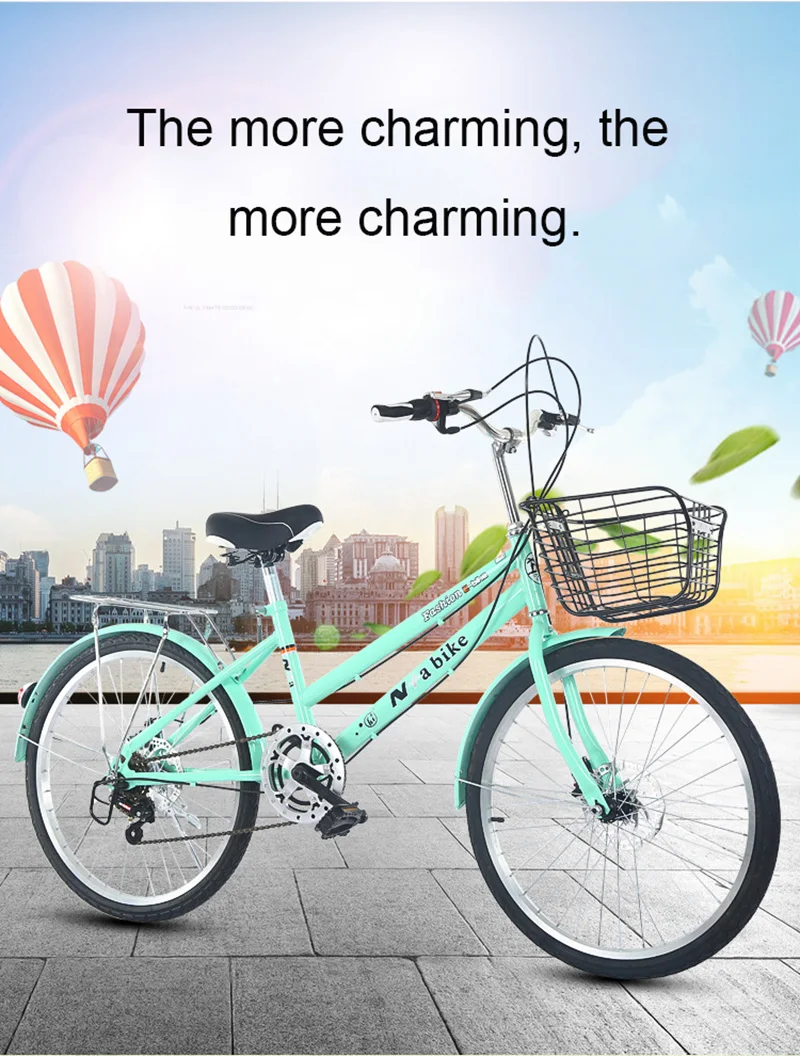 22/24 Inch Bicycle with Disc Brake for High School Student