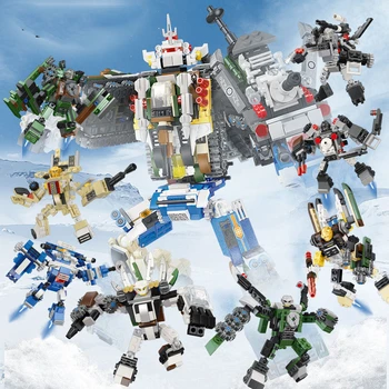 

8 In1 Transformation Serie Assembling Building Blocks Set Robot Car Toy Brick Tank Aircraft Cannon Truck Model Deformation Toy