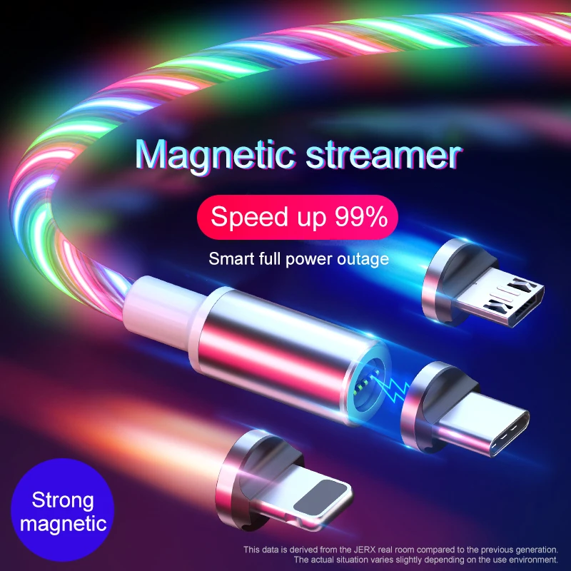 Магнитный USB кабель type C зарядный кабель Магнит Micro USB зарядное устройство Шнур для iPhone XR samsung S9 светодиодный кабель для мобильного телефона USB C