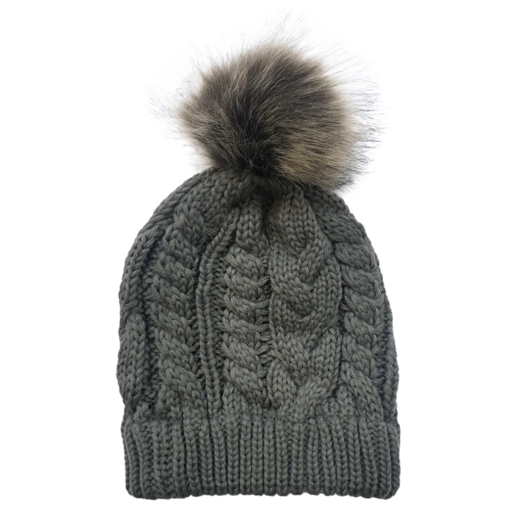 Hot Sale Fashion Twist Knitting Warm Wool Hat New Ponytail Hair Ball Dual-use Adjustable Wool Cap