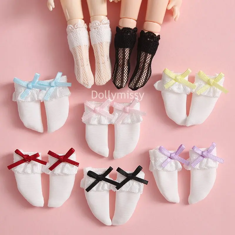 Новые милые белые мини носки для куклы короткие 1/12bjd obitsu11 mollys ob11 аксессуары