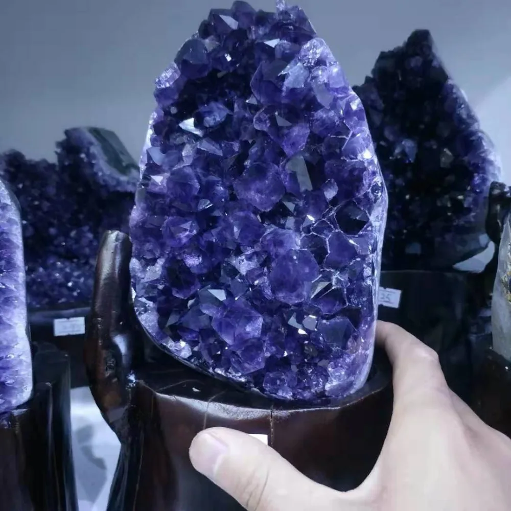 Natural Uruguayan violet crystal quartz cluster natural crystal mineral specimen home decoration