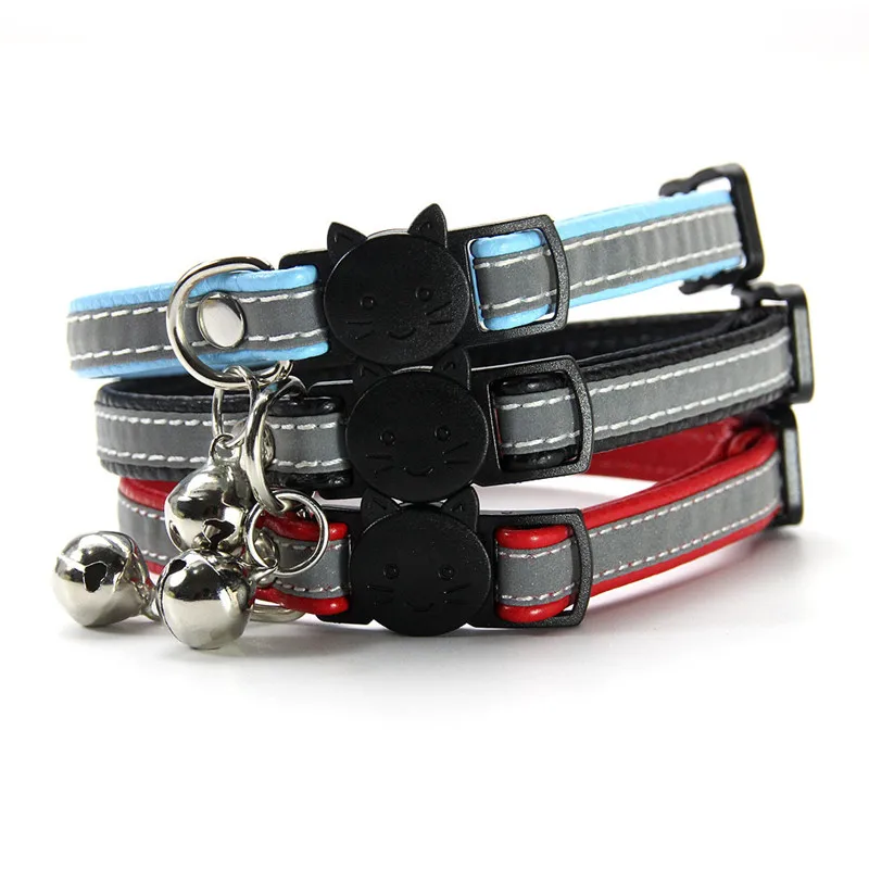 

Cute Safety Pet Collar Reflective Pet Bell Collar Adjustable Size Suitable for Cats and Small Dogs Pet Supplies