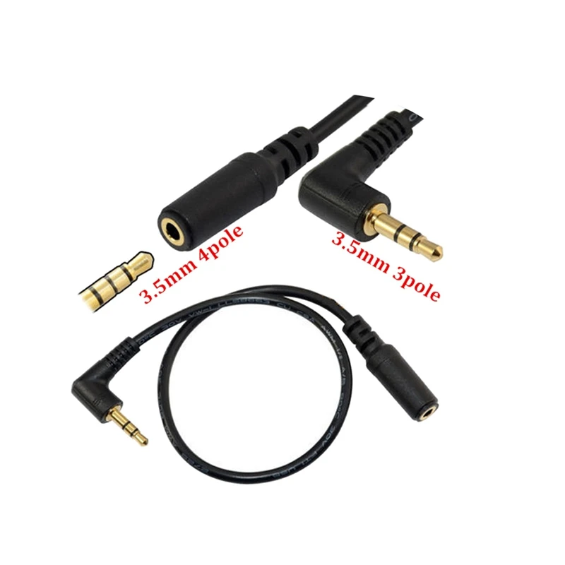 OLLIVAN 3.5mm Microphone Adapters 4 Pole to 3 Pole Converter Adapter Cable 4/3 Audio Stereo Mic Conversion Line For Microphones