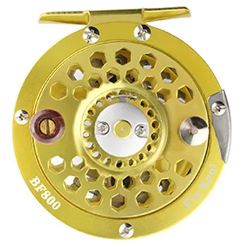 

EKFan New WT Fly Fishing Reel CNC Machine Aluminum Alloy Fly Fishing Reel Ultralight Gold Color Fishing Reel