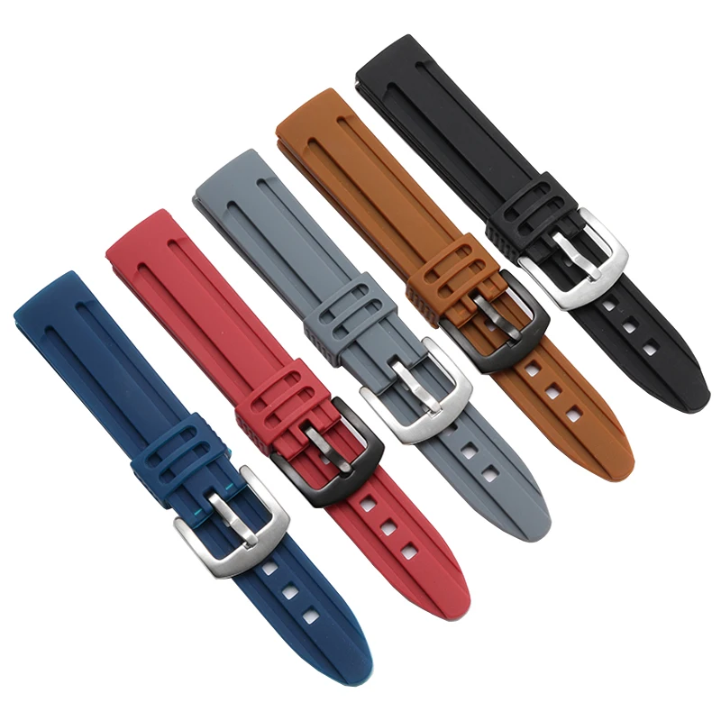 Cinturino In Silicone Morbido Adatto Per Cinturino In Gomma Tissot Omega Huawei Gt 18 19 20 21 22Mm Nero Blu Grigio