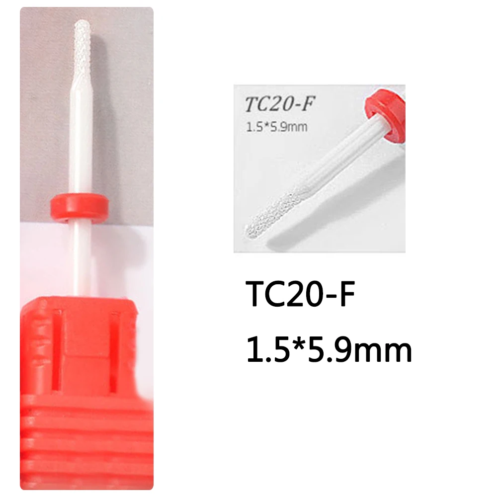 MJ1600-TC20F Фрезы для ногтей, керамические фрезы для маникюра, сверло для ногтей, Электрический Маникюрный станок, аксессуары, пилки для дизайна ногтей, инструмент - Цвет: MJ1600-TC20F