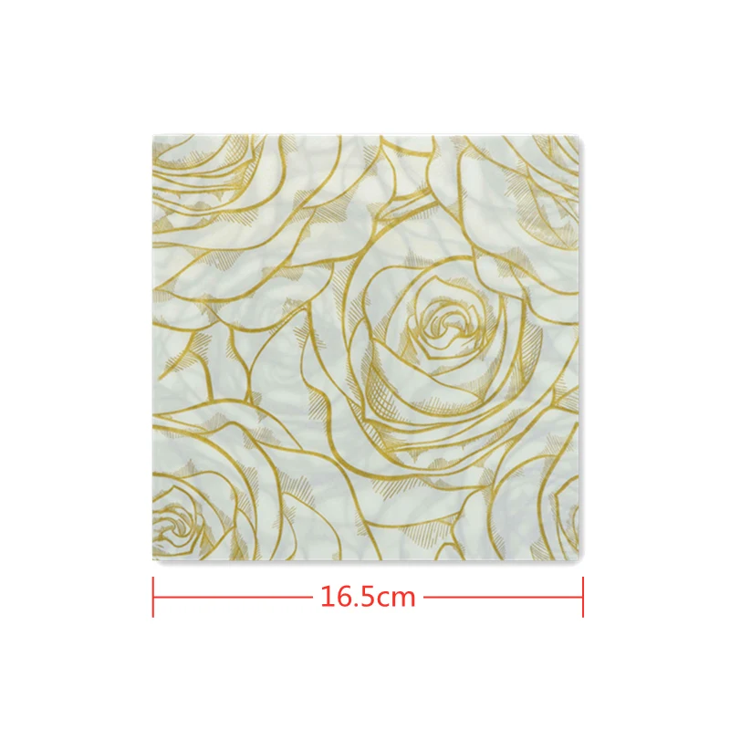 Paper Napkins 20Pcs/Bag Gold Rose Napkins Paper Pattern Decoupage Napkin Paper Tissue for Xmas Wedding Decor Party Table Supplies