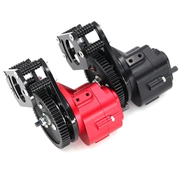 

Metal R3 Single Speed Transmission Gearbox with Motor Gear Mount for 1/10 RC Crawler Car RC4WD D90 II D110 Gelande 2 Black