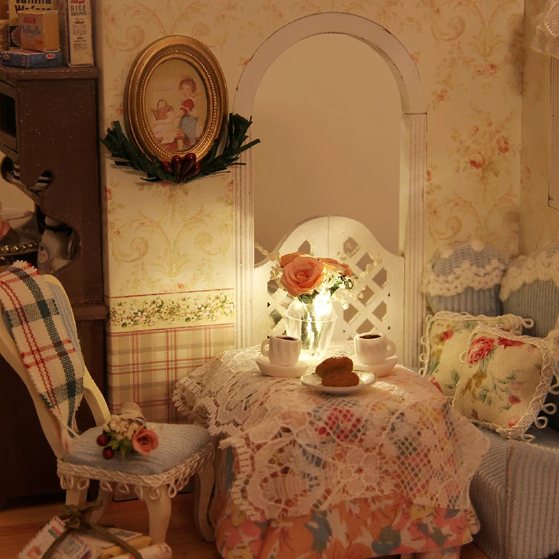 Кукольный дом Миниатюрный Кукольный кукольный домик CUTEBEE, деревянная мебель для дома, игрушки для детей, подарок на день рождения, милая пекарня Z002