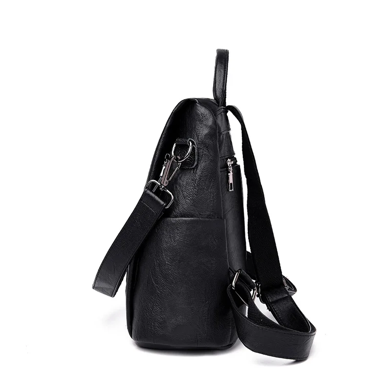 

Backpack Women's 2019 New Style Fashion Korean-style Multi-functional Versatile Soft Leather School Bag Women's Casual Travel An
