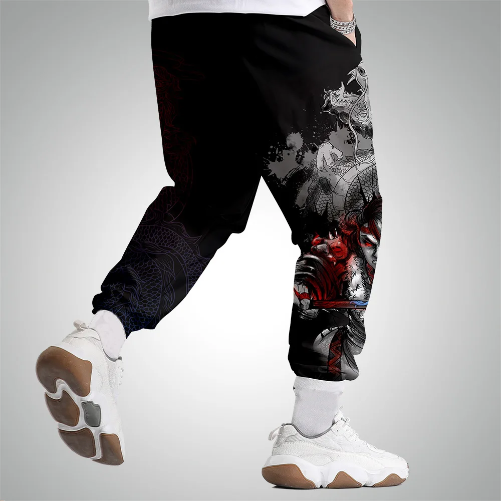 Men's Harajuku Jogger Trousers Japanese Style Anime Sweatpants Multi Pocket Long Cargo Plus Size 4XL 5XL 6XL