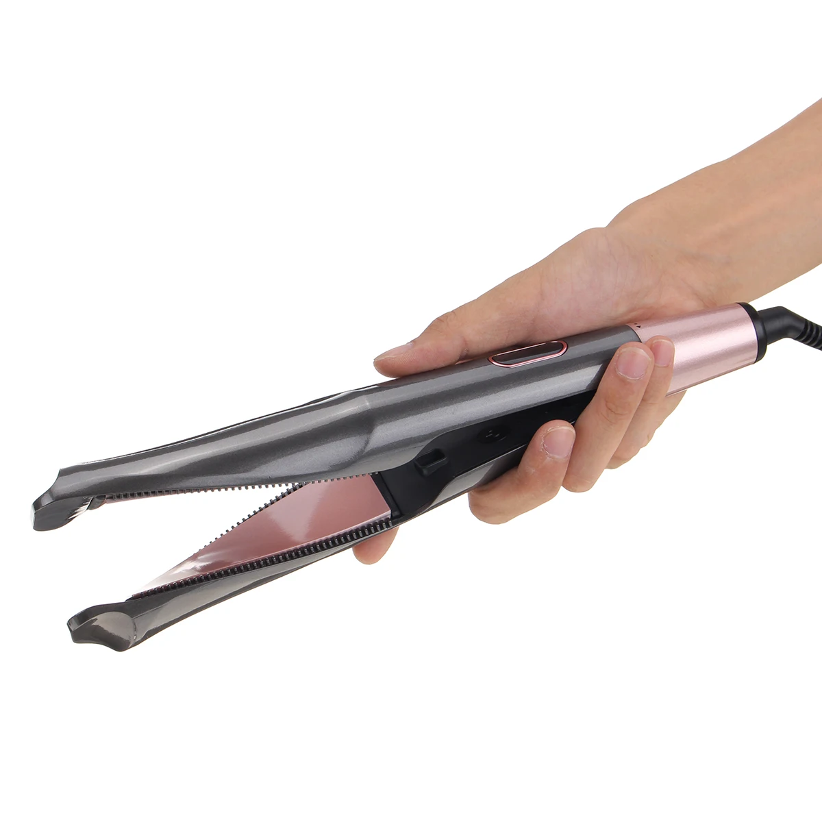 

2 in 1 Professional Twist' Hair Curling & Straightening Straightener Curler Tool 360 Degree Swivel Wire LCD Display Temperature