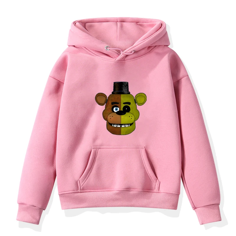 Новые свитшоты Five Nights At Freddys толстовки с капюшоном для маленьких мальчиков и девочек верхняя одежда, куртки Детский Зимний пуловер Повседневная детская одежда