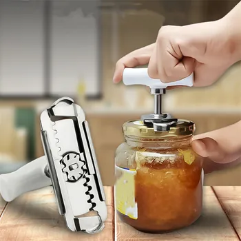 

Stainless Steel Adjustable Lids Opening Jar Artifact Cap Kitchen Practical Gadget Multifunctional Labor-saving Opener Tools