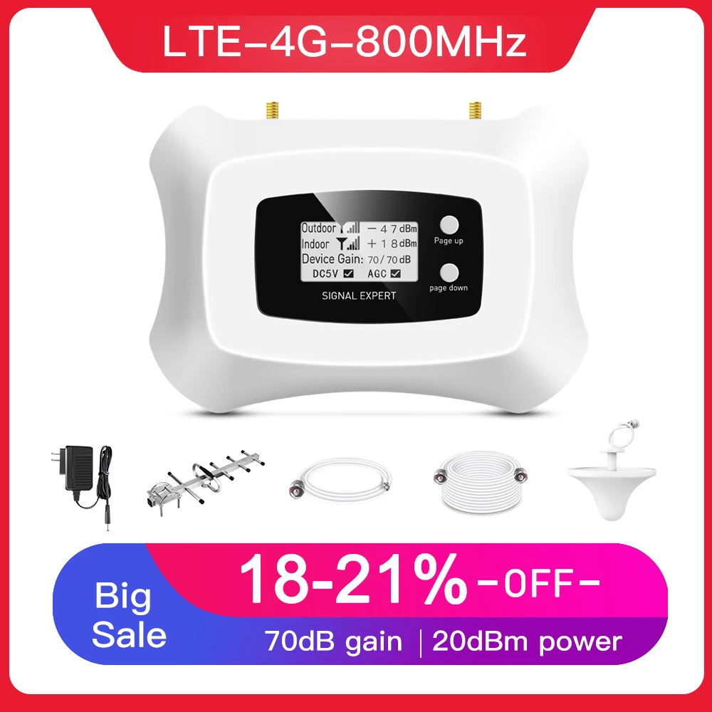 Hot! 4G LTE 800MHz Mobile Signal Booster 4g Cell