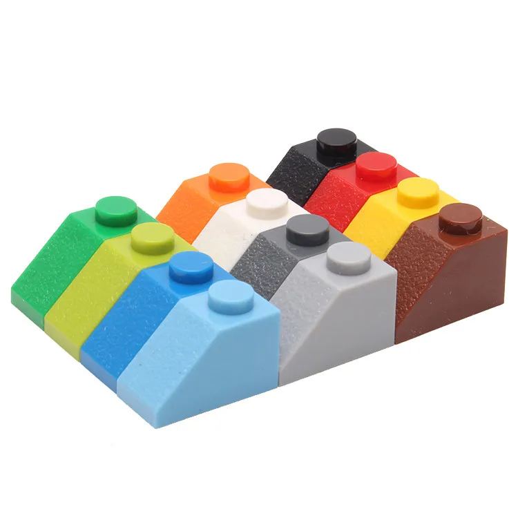 

DIY Building Blocks Thick Figures Bricks Slope 120PCS lot 12Colors Educational Creative Compatible With Legoe Toys for Children