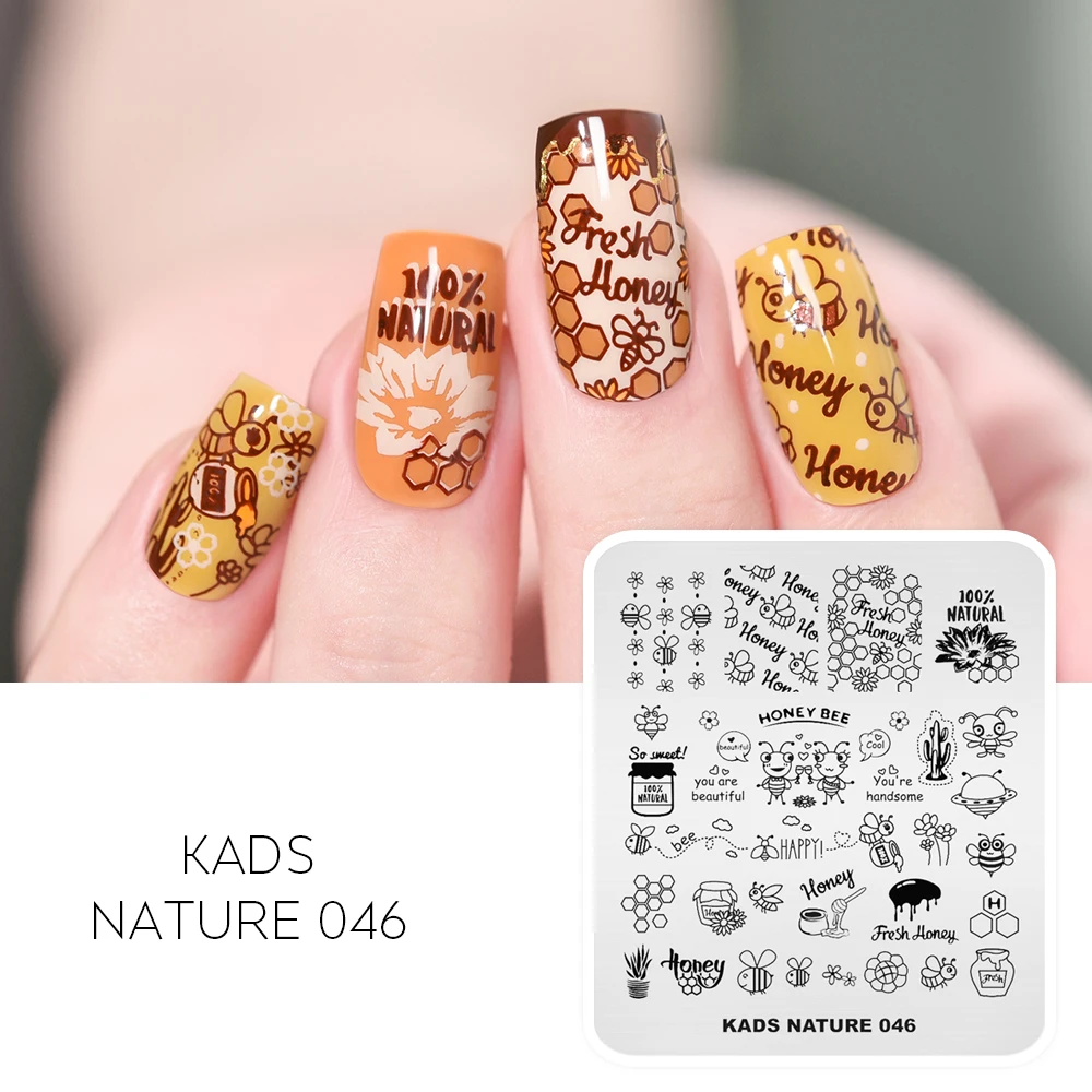 KADS Chinese Nail Stamp Plate Lotus Snake Dragonfly Mixed Pattern Nail Art Image Design Tools Stamping Template Stencil Plate 3