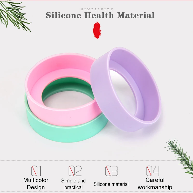 Silicone Thermos Cup Coasters Non-Slip Durable Table Mats Round Insulation Cup Mat Anti-fall Water Drink Bottle Pad Kitchen tool