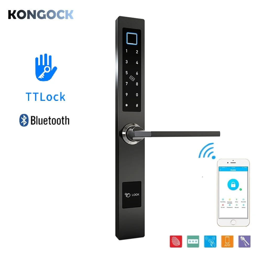 Bluetooth TTlock биометрический дверной замок со сканером отпечатков пальцев
