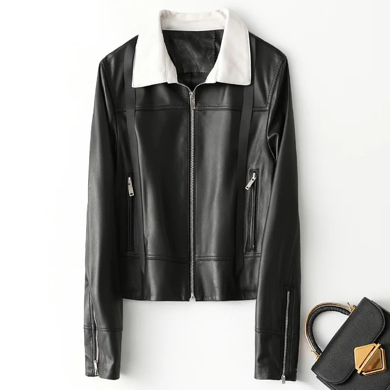 

Real Fur Coat Autumn Sheepskin Coat Female Women Clothes 2019 Genuine Leather Jacket Korean Vintage Tops Chaqueta Mujer ZT4133