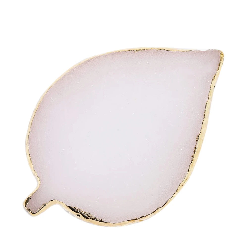 Leaf-shaped Resin Agate Piece Jewelry Display Board Nail Palette Pography Props