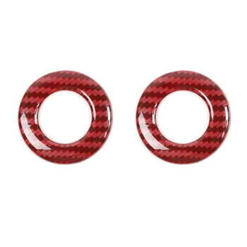 

for Dodge Challenger 2015-2020 Top Rear Row Reading Light Lamp Ring Cover Trim Carbon Fibre Decor Frame Car Accessories