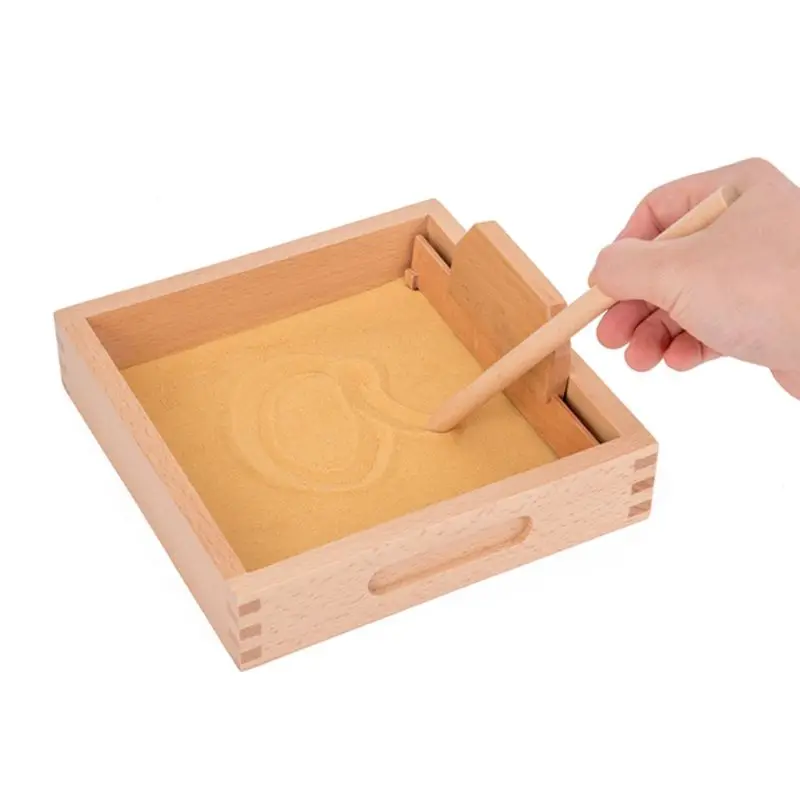 1 Набор деревянный песочный стол, инструменты для рисования, игрушка для детей, обучающая игрушка для раннего образования, подарки E65D
