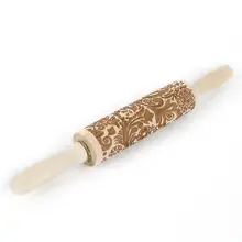 Скалка цветок деревянный тиснение 3D тиснение Рождество печенье прокрутка Скалка дерево печенье выпечки тесто ролик