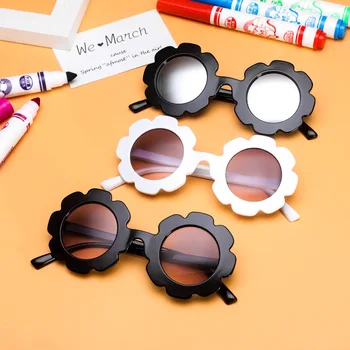 

ZUEE Child Sun Glasses Round Flower Vintage Kids Sunglasses Gafas Baby Children UV400 Sport Sunglasses Girls Boys Oculos De Sol