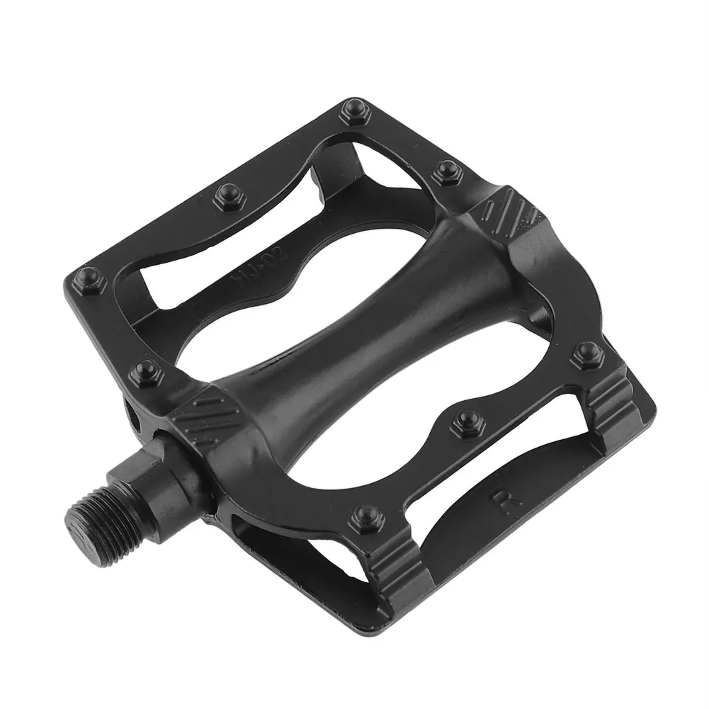 1 Pair MTB Cycling Road Mountain Bike Aluminum Alloy Flat Platform Pedals Black
